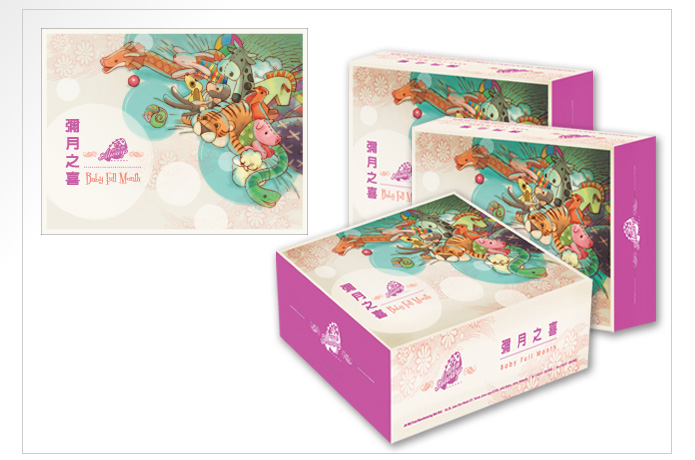 Full Moon Cake Box Packaging